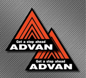 2x Advan Racing 5" Decal Sticker Fender Size GTR R34 JDM DRIFT RALLY Type R Logo - Picture 1 of 1