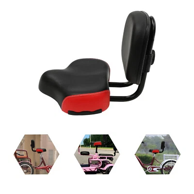 Bike Seat with Backrest Saddle, Bicycle Tricycle Wider Seat Cushion Replacement - Image 1 of 4