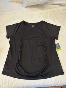 Tek Gear Maternity Gear Women's Shirt XXL Black Stretch Crew Neck Short Sleeve - Picture 1 of 5