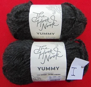 2 SKEINS~ HOOK NOOK BRAND YARN ~ 5 BULKY~ CHARCOAL ~ 185 YD SKEINS ~ i - Picture 1 of 3