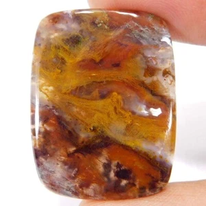 34.60Cts 100% Natural Unique Moroccan Seam Agate Cushion Cabochon Loose Gemstone - Picture 1 of 3