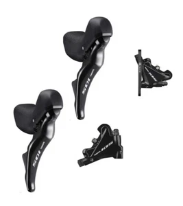 Shimano 105 ST-R7025 Hydraulic Disc Brake STI Levers - 2 x 11 - Flat Mount - Picture 1 of 14