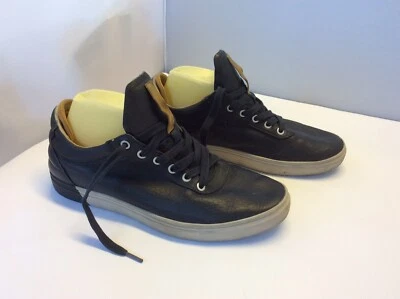 Zapatillas deportivas informales con cordones Mark Nason de cuero azul marino para hombre talla 9,5 Foto 1 de 4