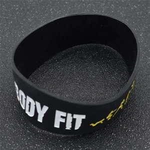 Stimmung Silikon Gummi schwarzes Armband keine Schmerzen kein Gewinn Sport Armband Armband - Bild 1 von 4