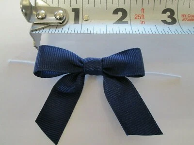 Pre-Tied Satin Bows, 2 1/4", 12-Count NAVY BLUE - Image 1 of 2