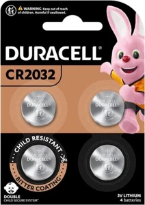 Genuine Duracell 3V Lithium Coin 2032 Batteries 4pk New & Sealed - Picture 1 of 1