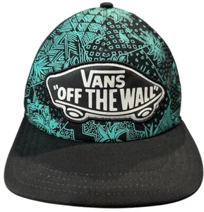 Vans Off The Walls Hat Cap Classic Tropical Blue Black Flat Bill SnapBack - Picture 1 of 5