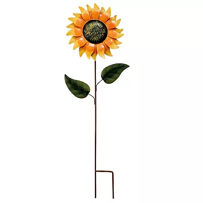 Metal Sunflower Yard Garden Stake Decorative Sunflower Yard Stake Flower Decor - Image 1 of 4