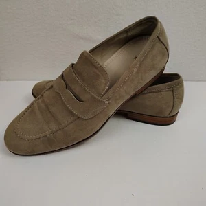 Mocasines H&M para hombre 8,5 beige oscuro gamuza preppy sin cordones - Imagen 1 de 10
