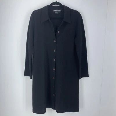 De Colección Nina Leonard Mediana Camisa Vestido Mezcla Lana Lagenlook Mínimo Negocios Informal Foto 1 de 4