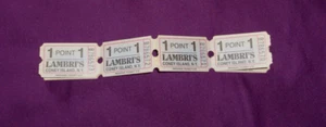 LAMBRIS ARCADE - 18 biglietti one-point (1990s Coney Island Amusement Park, New York) - Foto 1 di 3