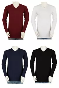 Styllion Big and Tall Mens Shirts - V Neck Long Sleeve - Heavy Weight - VLS - Picture 1 of 13