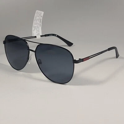 Gafas de sol Guess Aviator Pilot GF0231 02A marco de metal negro y lentes tintadas grises Foto 1 de 4