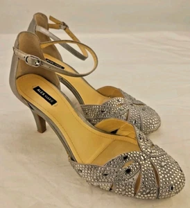 ALEX MARIE Symone Women's Size 9 Studded Silver Gray Ceylon Pumps Shoes - Picture 1 of 9