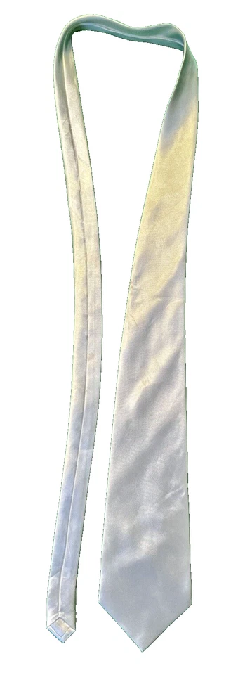 Corbata para hombre MANZO acabado brillante blanca boda graduación Foto 1 de 4