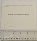 Compliment slip The Institute of Bankers, London re 1961 papers
