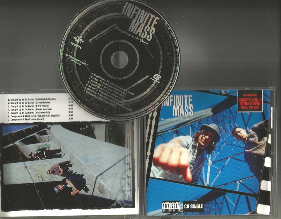 INFINITE MASS & MC EIHT Caught up in da game 7TRX INSTRUMENTAL & REMIX& CLEAN CD - Image 1 of 1