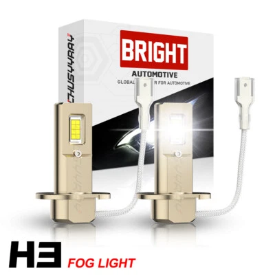 For Chevrolet Tahoe 1995-1999 2X White H3 LED Fog Lights Bulbs Headlight Lamp - Image 1 of 4