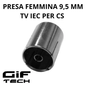 CONNETTORE FEMMINA ANTENNA 9,5 MM PRESA PER SCHEDA CS PCB COAX IEC TV - Imagen 1 de 1