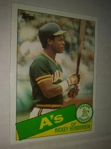 1985 TOPPS # 115 RICKEY HENDERSON - CF - OAKLAND A's - NR-MINT++ CONDITION !!! - Picture 1 of 3