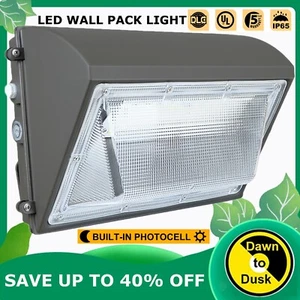 LED Wall Pack Light 125W 150Watt with Dusk to Dawn Photocell,Commercial Lighting - Picture 1 of 20