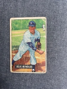 1951 Bowman Baseball Allie Reynolds #109 - Picture 1 of 2
