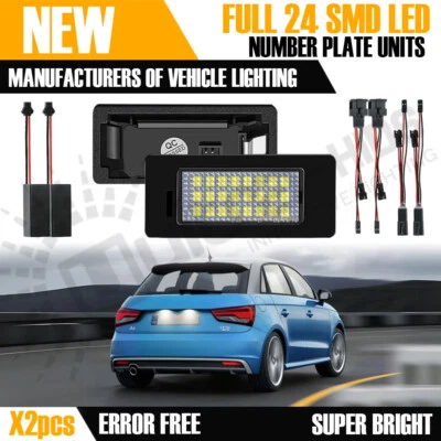 2 x AUDI A1 18 LED БЕЛЫЙ НОМЕРНОЙ ЗНАК БЛОКИ ОГНИ ОШИБКА БЕСПЛАТНАЯ CANBUS 4G0943021 - Изображение 1 из 4