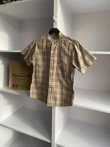 Vintage Burberry Nova Check Rare Short Sleeve Button up Shirt - Picture 1 of 9