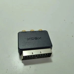 Adattatore Scart Blocco Ufficiale Microsoft Xbox 360 a 3 RCA AV Audio Video - Foto 1 di 8