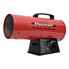 ProTemp Pt-40-Gfa 40,000 Btu Propane Powered Forced Air Torpedo Heater, Red