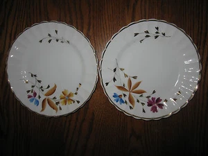   Vintage 2 Beautiful  Gold Trimmed Flowered Dishes  - Picture 1 of 7