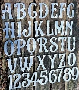 Metal 2" Inch Small Letters Numbers Home shop Bar Business Garden advert - Picture 1 of 37
