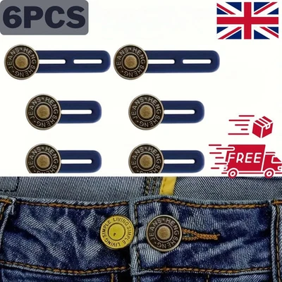 6 Pcs Button Extender for Trousers, Button Waist Extender, Pants Waist Extender - Image 1 of 4