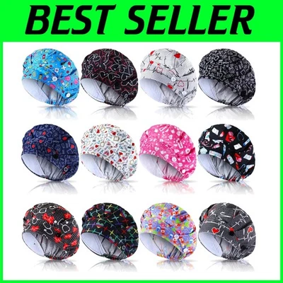 Women's Adjustable Bouffant Caps - Set of 12 - Image 1 of 4