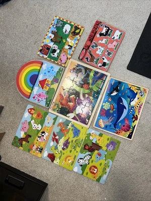 Toddler Puzzles Lot Of 8 - Image 1 of 4