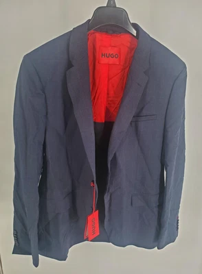 Hugo Boss HUGO Blazer Jacket Mens 42R Dark Blue Modern Fit Sport Coat New Tags - Image 1 of 4