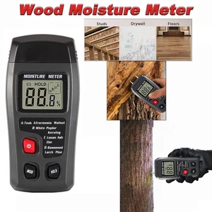 Digital LCD Wood Moisture Meter Detector Tester For Firewood Paper Cardboard - Picture 1 of 12