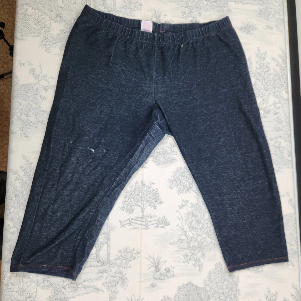 Legging elástico No Boundaries Capris azul oscuro denim cintura elástica talla XXL 19 Foto 1 de 4