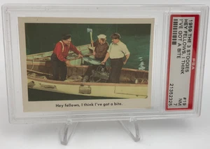 1959 THE THREE STOOGES Card HEY FELLOWS, I THINK I'VE GOT A BITE #19 grade PSA 7 - Picture 1 of 10