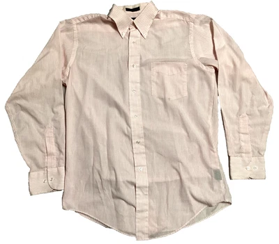 Camisa de vestir para hombre Anthony Foxx rosa blanco a rayas 15-1/2 32-33 manga larga Foto 1 de 2