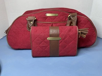 Vera Bradley ROJO Pana COLECCIÓN CAÑÓN Bolso de Mano Cartera y Cartera. Foto 1 de 4