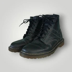 Dr. Martens 6" Roseland Tough Black Pebbled Leather Boots Black Size 9 - Picture 1 of 8