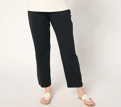 Pantalones Denim & Co. Para Mujer Talla Grande 2X Jersey de Playa Regular Recto Negro A685830 Foto 1 de 4