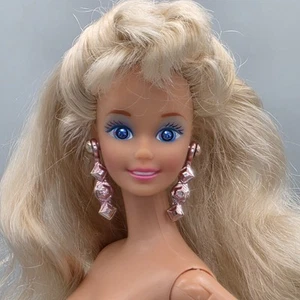 NUDE SPARKLE EYES BARBIE FASHION DOLL BLONDE BIG HAIR WAVY JEWELRY FASHION DOLL - Picture 1 of 21