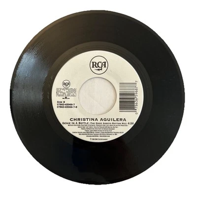 Christina Aguilera "Genie In a Bottle / What a Girl Wants" 7” Vinyl 45 Single Foto 1 de 4