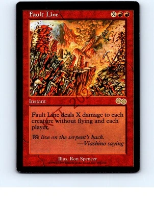 Fault Line #185 Rare Urza's Saga MTG LP Lightly played - Image 1 of 2