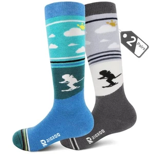 Kids Ski Socks Merino Wool, 2/3 Pairs Winter Warm Thermal Socks, Skiing Snowb... - Picture 1 of 7