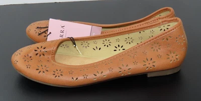 Sapatilhas femininas Serra Memory Foam marrom floral recortes 9 novas com etiquetas - Imagem 1 de 4