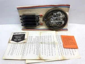 HARLEY DAVIDSON OIL COOLER KIT MOTORCYCLE 1970S SHOVELHEAD SPORTSTER TRIUMPH NOS - Picture 1 of 12