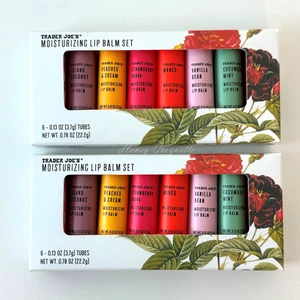2 Packs Trader Joe's Moisturizing Lip Balm Set 6 Assorted Flavors,Total 12 Tubes - Picture 1 of 2